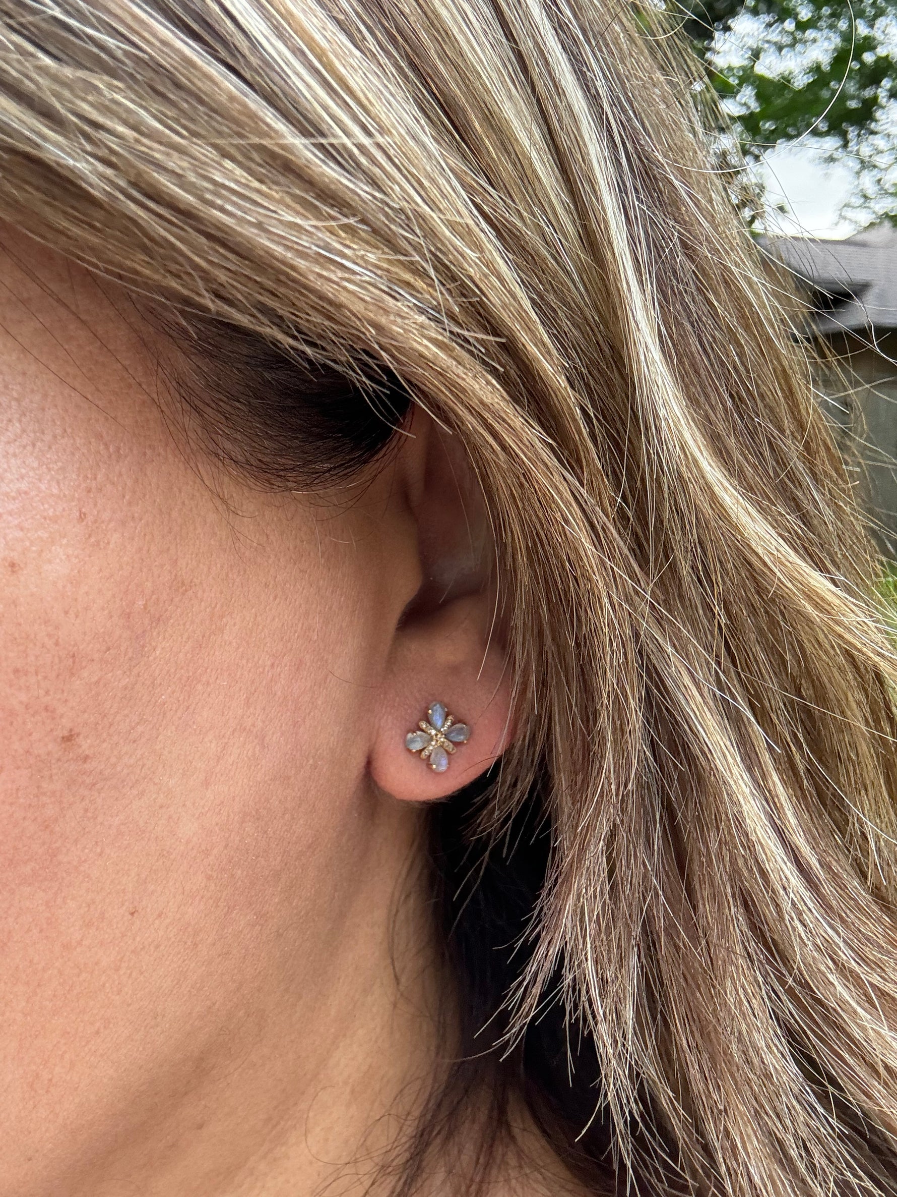 Labradorite Butterfly Earrings | Ulka Rocks