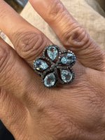 Blue Aquamarine Rings - Size 7 | Ulka Rocks