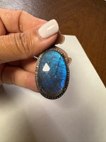 Opal jewelry alternate angle showing natural stone variation