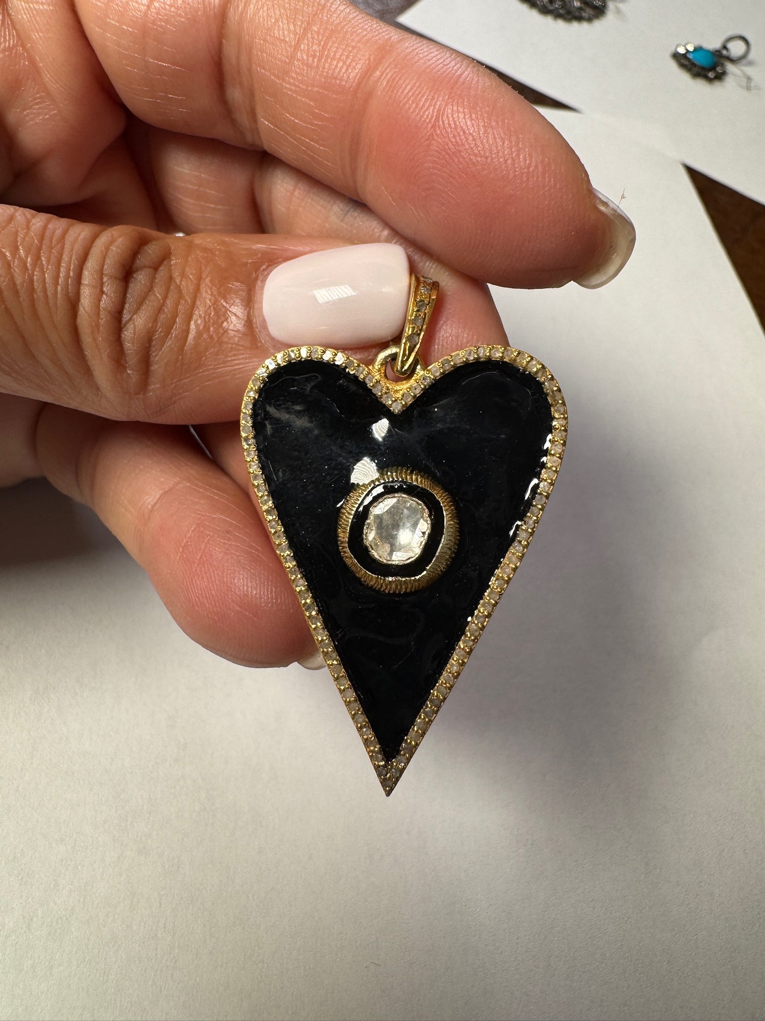 Detail view of Opal jewelry showing gemstone color and texture