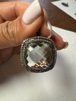 Opal jewelry alternate angle showing natural stone variation