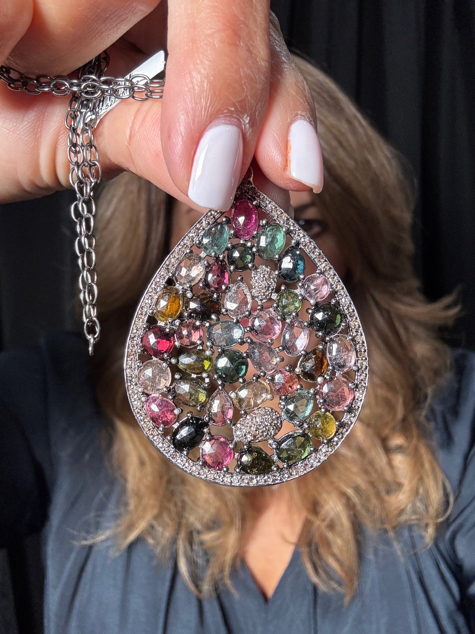 Pink Tourmaline Pendant and Chain Necklace | Ulka Rocks
