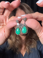 Diamond Sterling Silver Earrings | Ulka Rocks