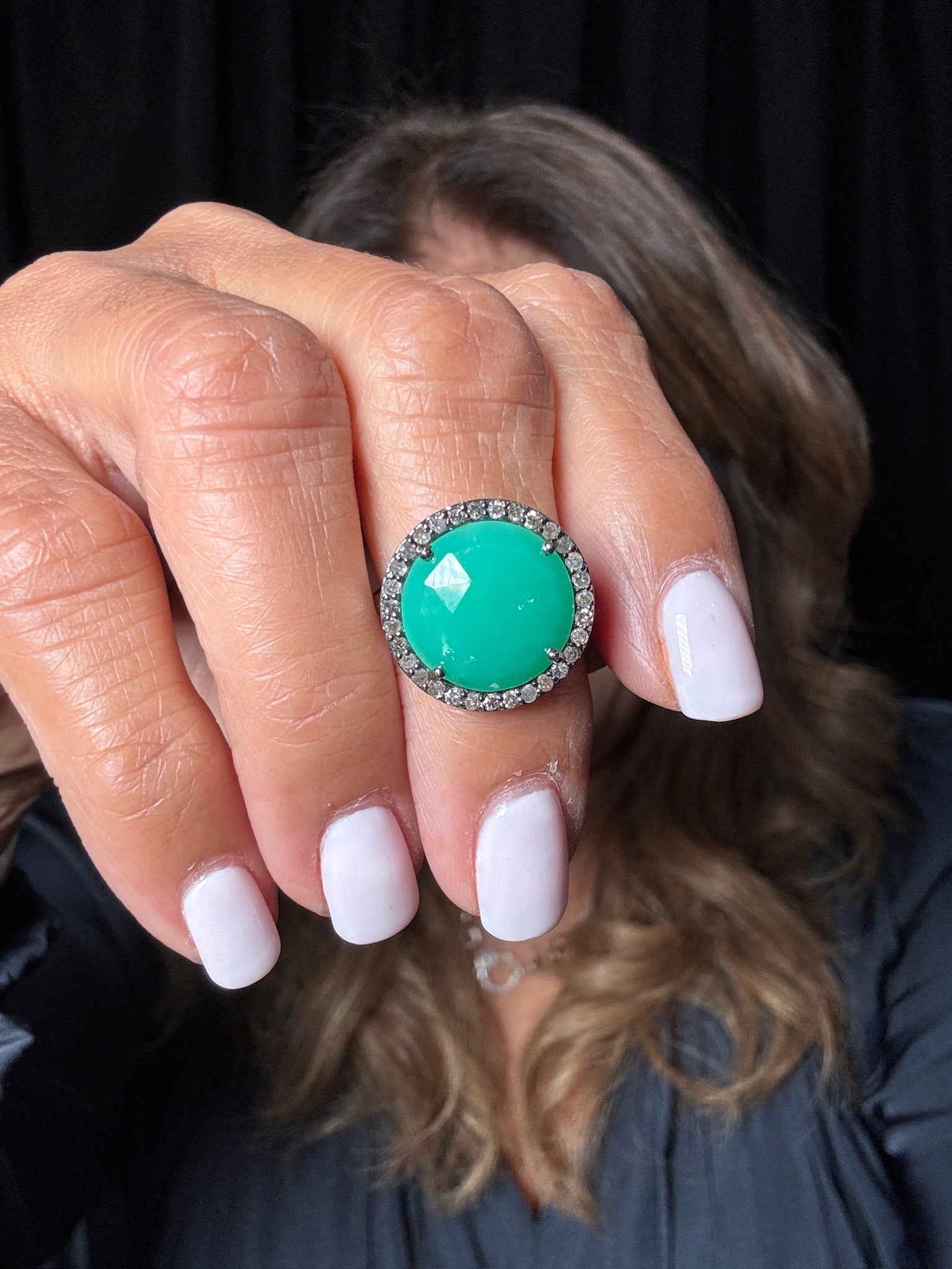 Diamond Sterling Silver Ring | Ulka Rocks