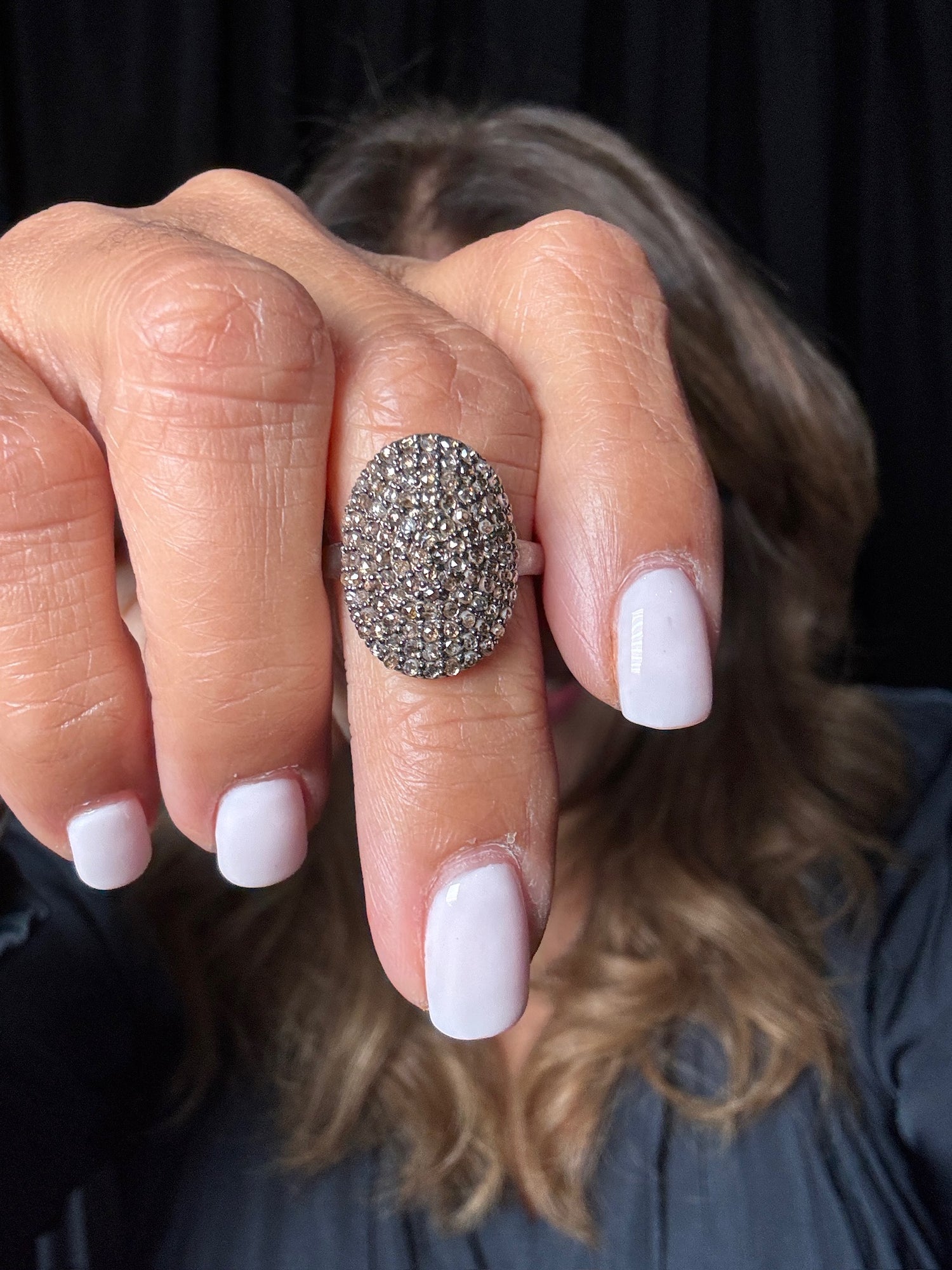 Diamond ring in Sterling Silver by Ulka Rocks