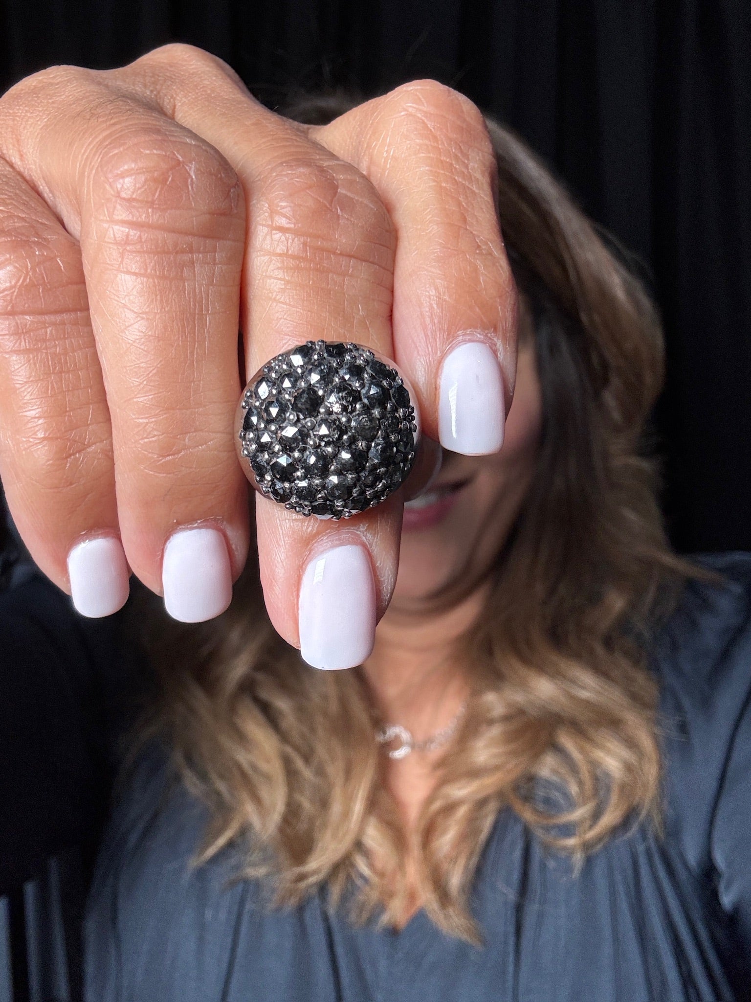 Diamond ring in Sterling Silver by Ulka Rocks
