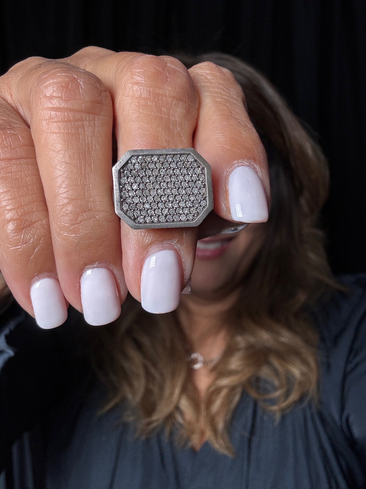 Diamond ring in Sterling Silver by Ulka Rocks