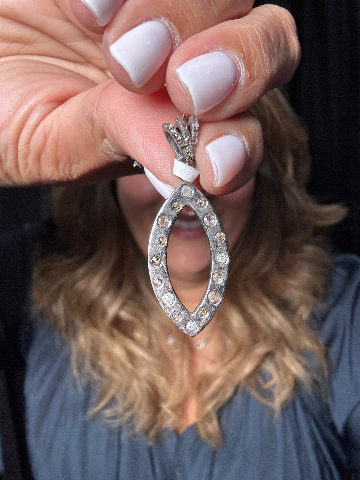 Colored Diamond Marquis Pendant | Ulka Rocks
