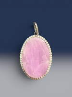 19" Lilac Purple Kunzite Necklace with Diamond Clasp & Kunzite Diamond Pendant | Ulka Rocks