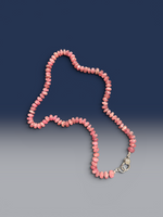 18.5" Pink Tourmaline Necklace with Diamond Clasp & Pink Opal Tourmaline Burst Pendant | Ulka Rocks