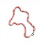 18.5" Pink Tourmaline Necklace with Diamond Clasp & Pink Opal Tourmaline Burst Pendant | Ulka Rocks