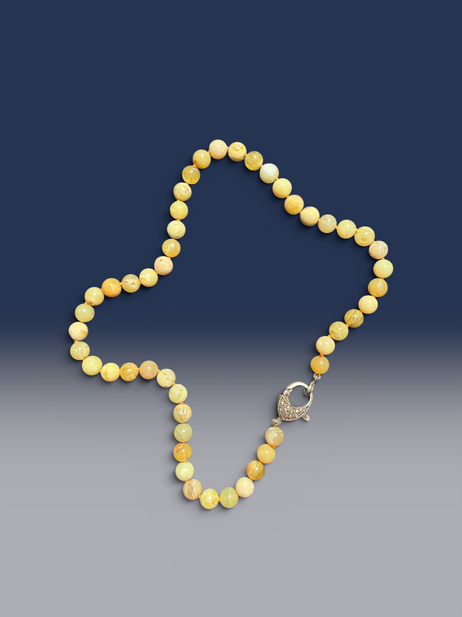 18" Yellow Opal Necklace & Yellow Yellow Aquamarine Pendant | Ulka Rocks
