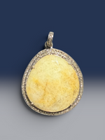 18" Yellow Opal Necklace & Yellow Yellow Aquamarine Pendant | Ulka Rocks