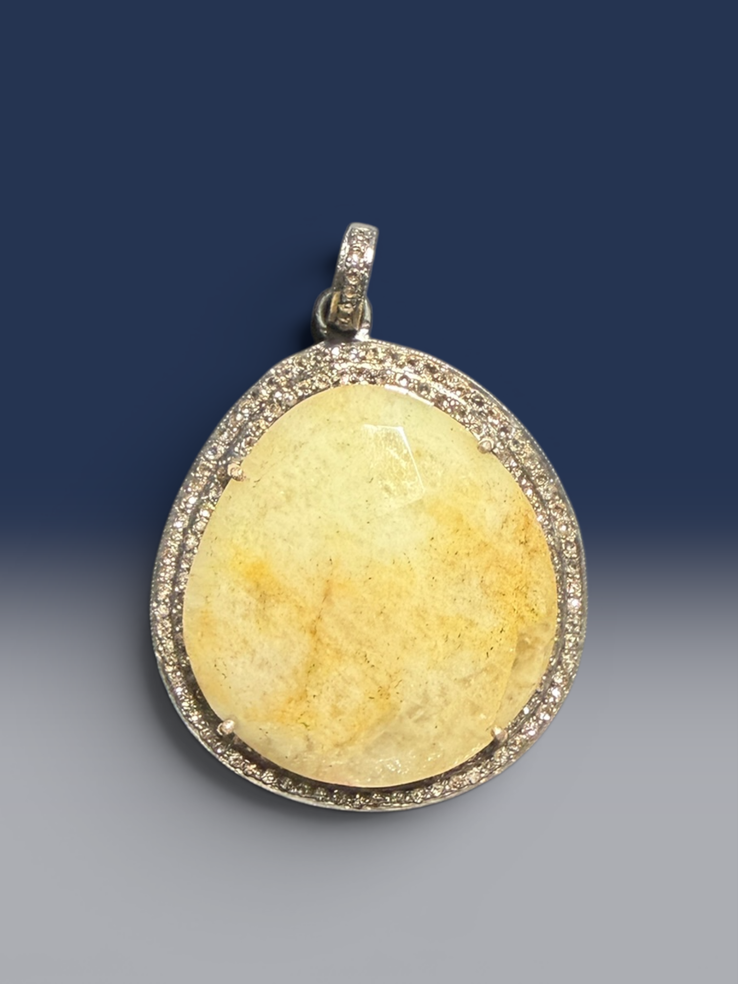 18" Yellow Opal Necklace & Yellow Yellow Aquamarine Pendant | Ulka Rocks
