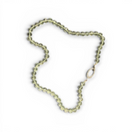 18" Green Green Amethyst Necklace with Diamond Clasp & Tourmaline Flower Pendant | Ulka Rocks