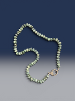 18" Green Seraphinite Necklace with Diamond Clasp & Seraphinite Pendant | Ulka Rocks