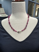 21" Ruby, Pink Sapphire & Red Labradorite Necklace | Ulka Rocks
