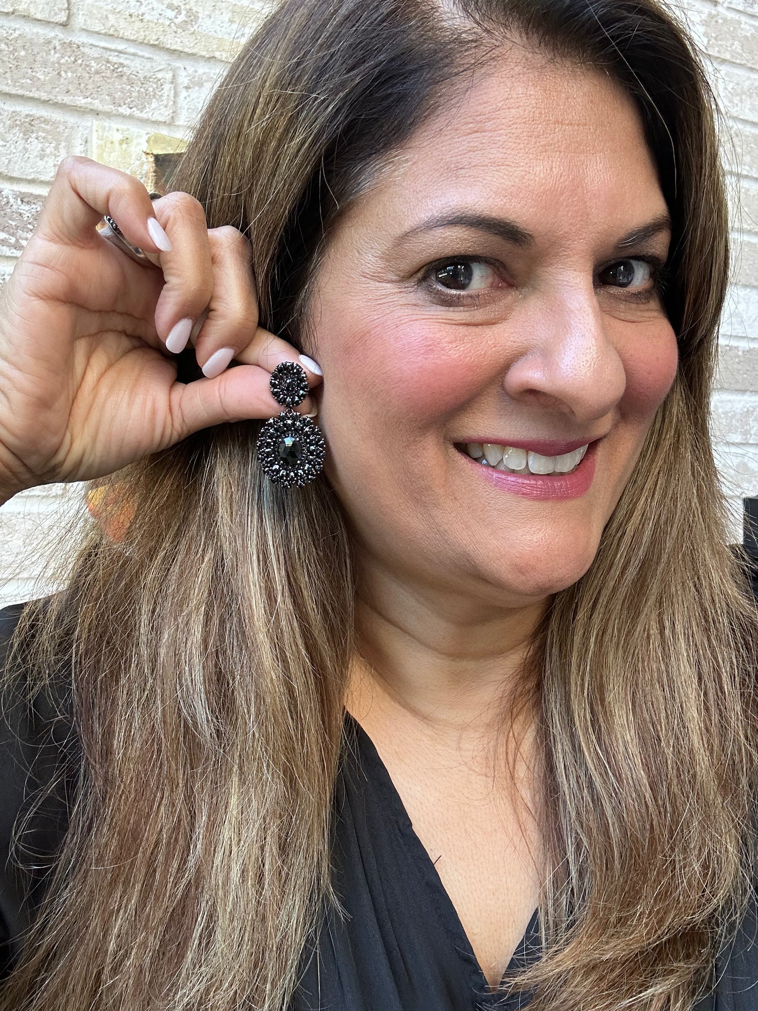 Black Black Spinel Earrings | Ulka Rocks