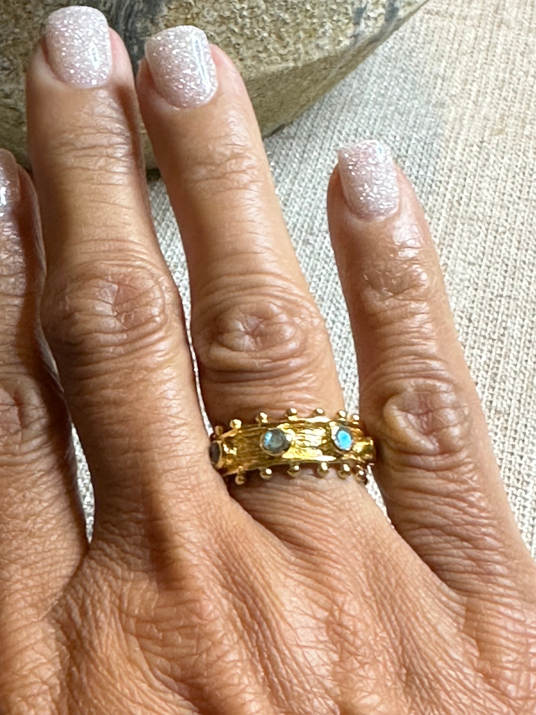 Labradorite Cuff and Ring | Ulka Rocks