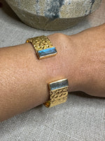 Hammered Labradorite Cuff | Ulka Rocks