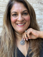 Flower with Diamond Center Pendant | Ulka Rocks