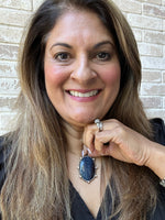 Blue Blue Obsidian Diamond Pendant | Ulka Rocks