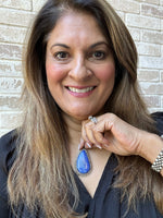 Blue Blue Agate Diamond Pendant | Ulka Rocks