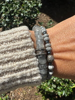 Black and White Diamond Accent Bracelet | Ulka Rocks