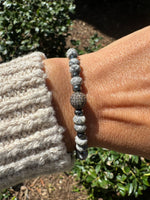 Black and White Diamond Accent Bracelet | Ulka Rocks