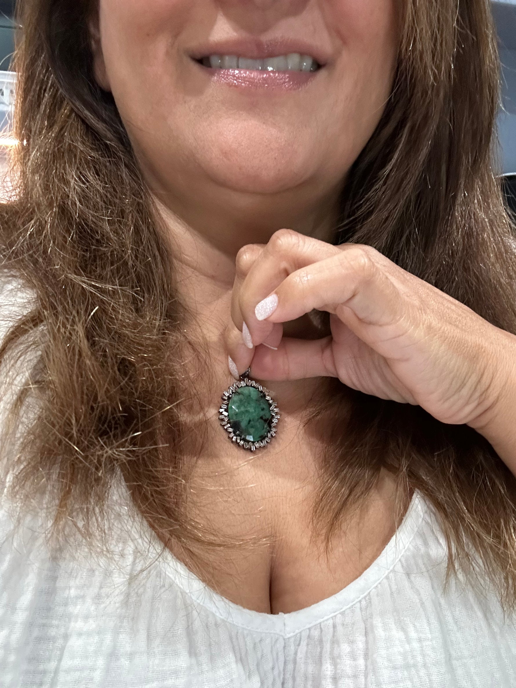 Natural Green Emerald Gemstone Diamond Combo | Ulka Rocks