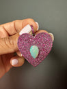 Pink Ruby Opal Heart Pendant
