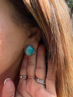 Sleeping Beauty Blue Turquoise and Tanzanite Statement Earrings | Ulka Rocks