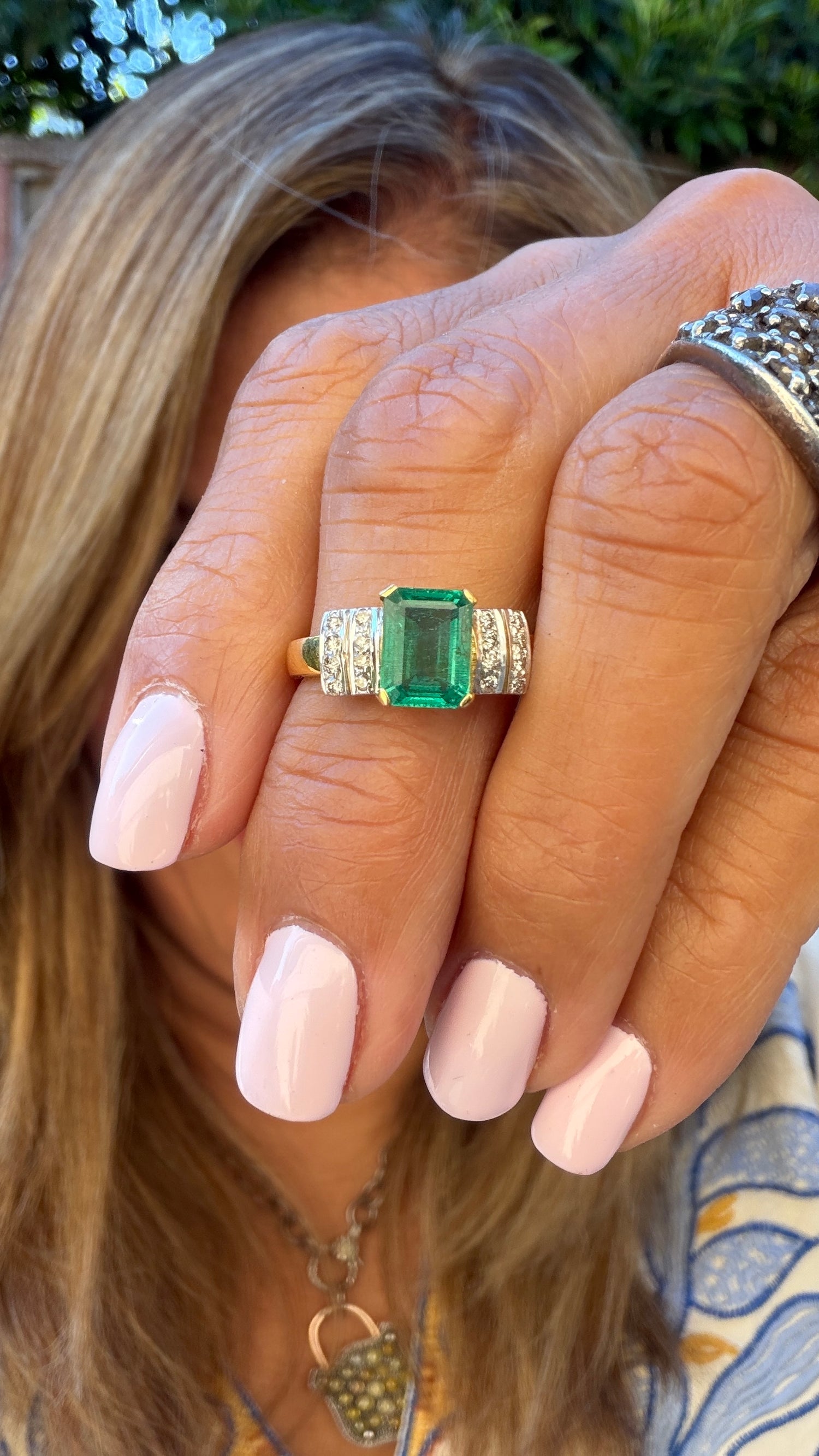 14k Yellow Gold Ring With Emerald Size 7