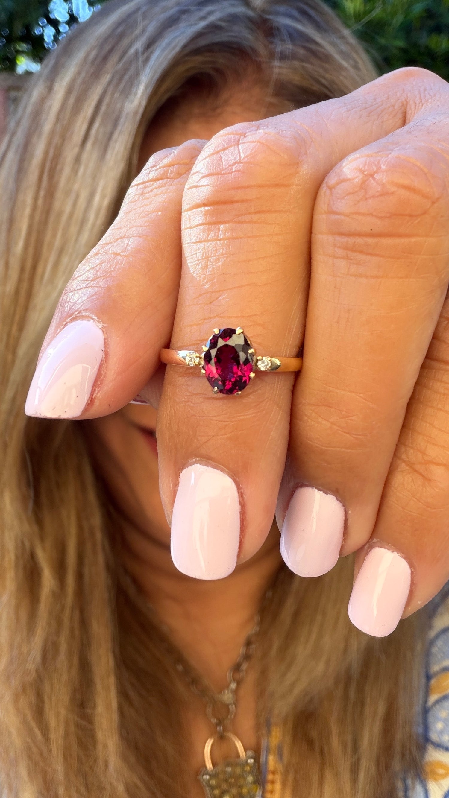 14k Yellow Gold Ring With Tourmaline Size 6 - can be resized