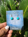Instagram:  Sleeping Beauty Turquoise and Diamond Bar 14k Gold Earrings