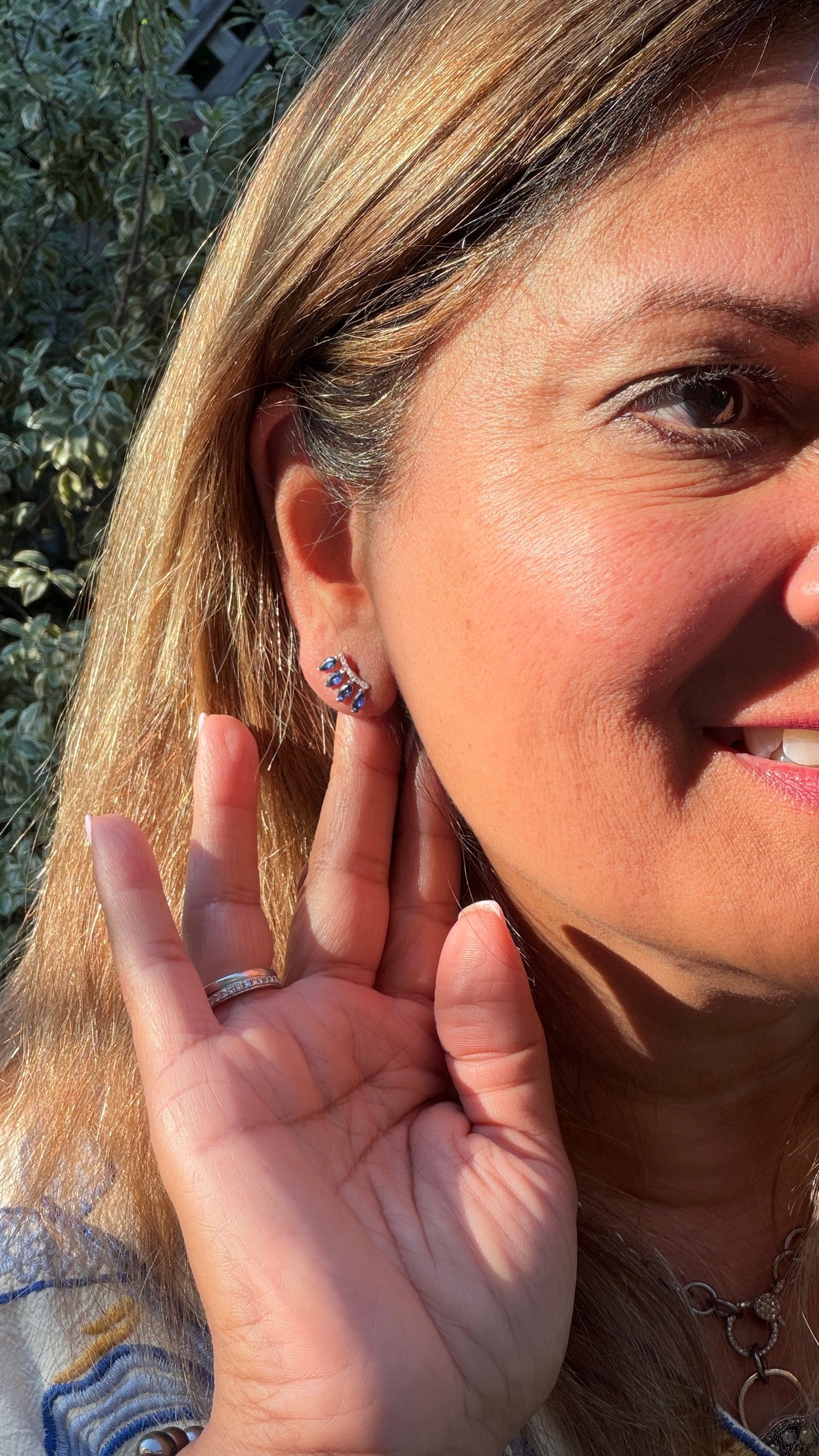14k Yellow Gold Earrings With Kyanite