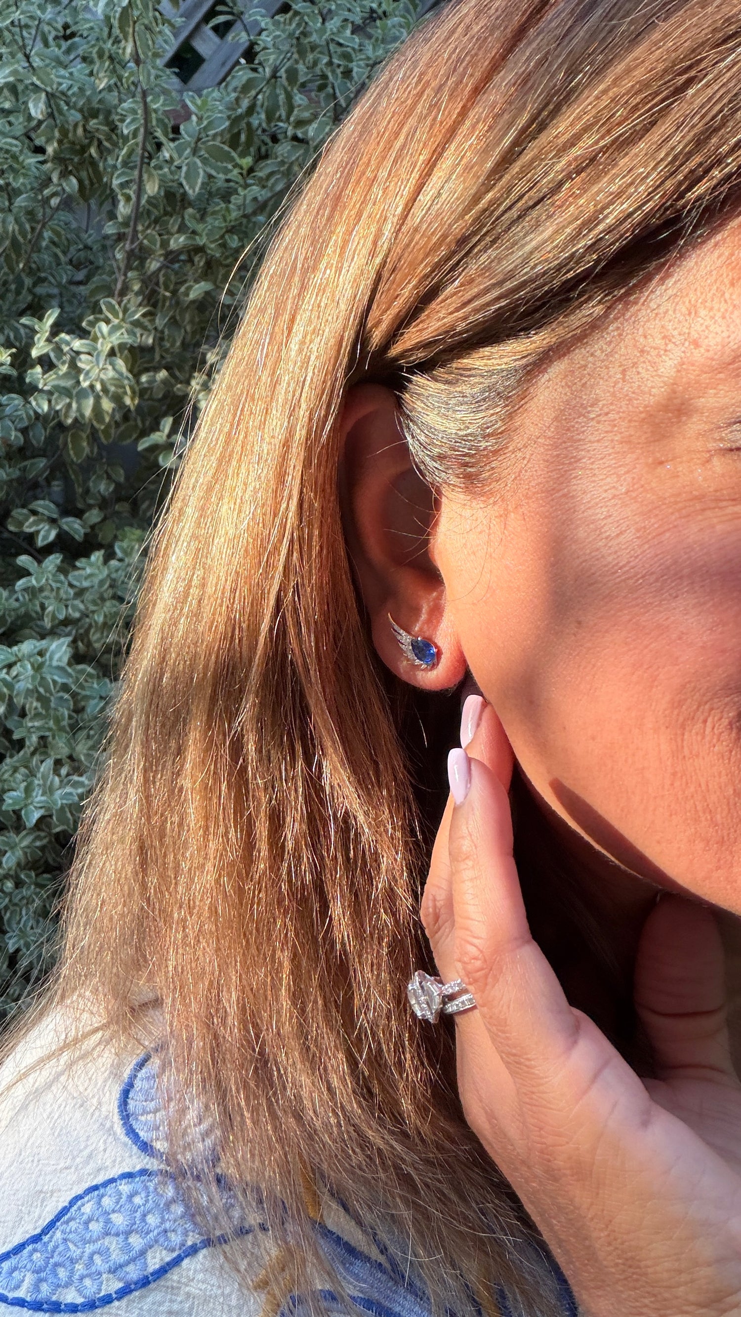 14k Yellow Gold Earrings With Kyanite