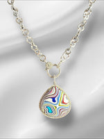 Limited Edition Black Fordite Diamond Pendant | Ulka Rocks