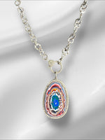 Limited Edition Red Fordite Diamond Pendant | Ulka Rocks