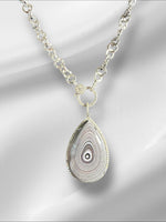 Limited Edition Gray Fordite Diamond Pendant | Ulka Rocks