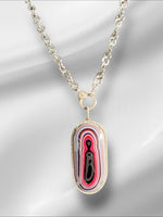 Limited Edition Gray Fordite Diamond Pendant | Ulka Rocks