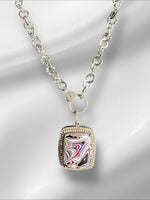Limited Edition Red Fordite Diamond Pendant | Ulka Rocks