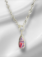 Limited Edition Red Fordite Diamond Pendant | Ulka Rocks