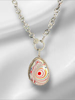 Limited Edition Red Fordite Diamond Pendant | Ulka Rocks