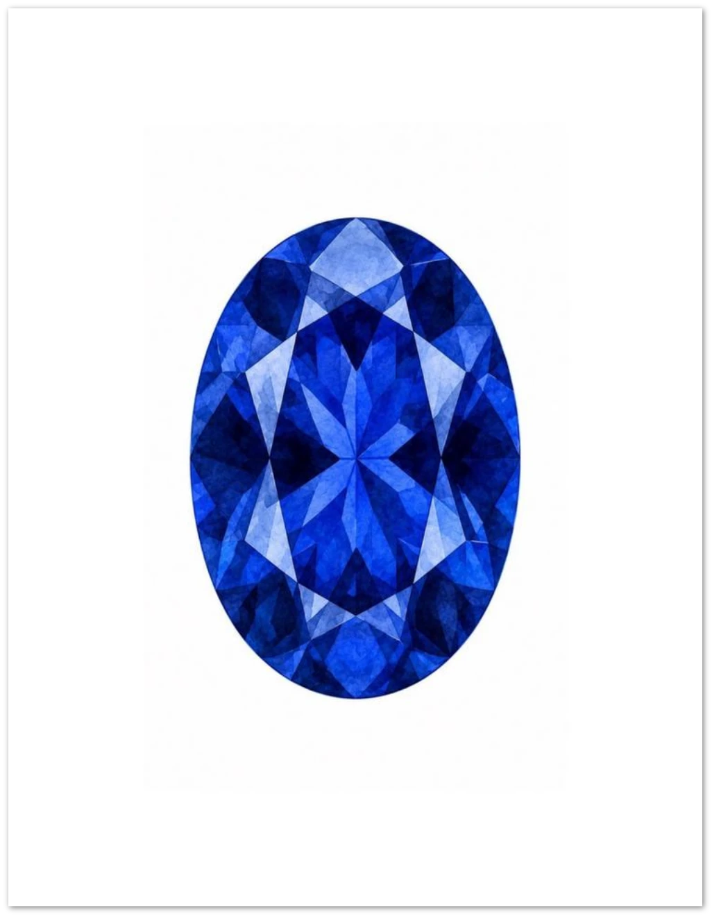 Sapphire Birthstone Greeting Cards, Pack of 10 | Ulka Rocks