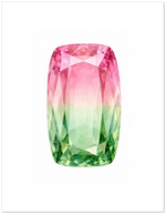 Tourmaline Birthstone Greeting Cards, Pack of 10 | Ulka Rocks
