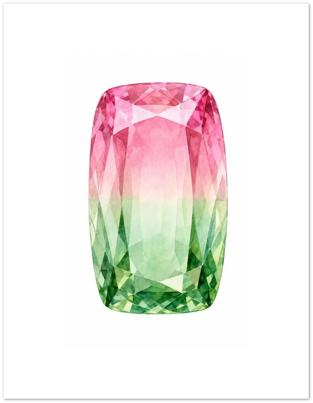 Tourmaline Birthstone Greeting Cards, Pack of 10 | Ulka Rocks