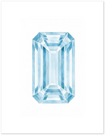 Aquamarine Birthstone Greeting Cards, Pack of 10 | Ulka Rocks