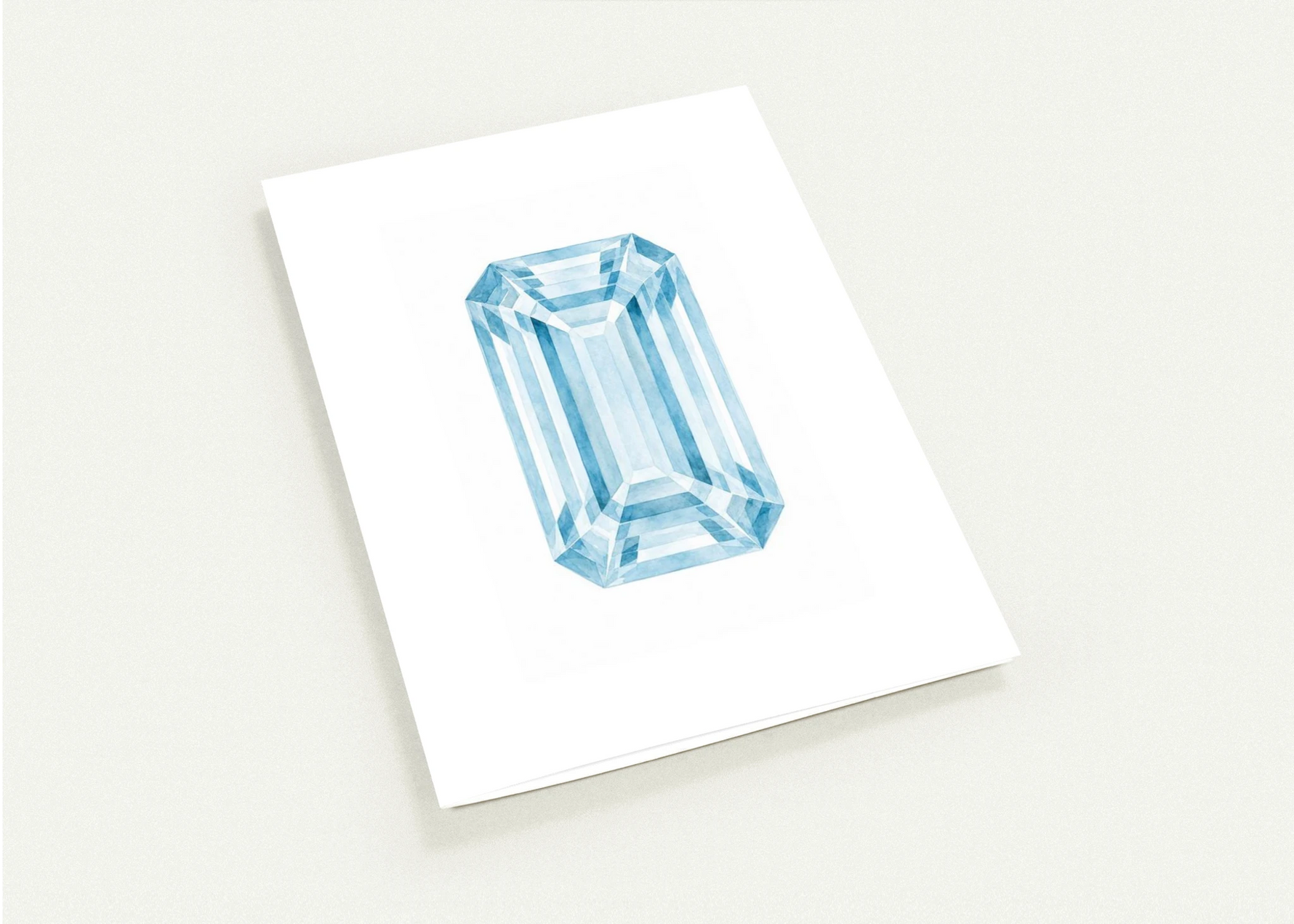 Aquamarine Birthstone Greeting Cards, Pack of 10 | Ulka Rocks