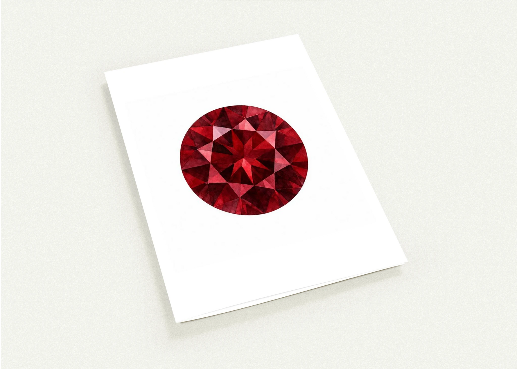 Garnet Birthstone Greeting Cards, Pack of 10 | Ulka Rocks
